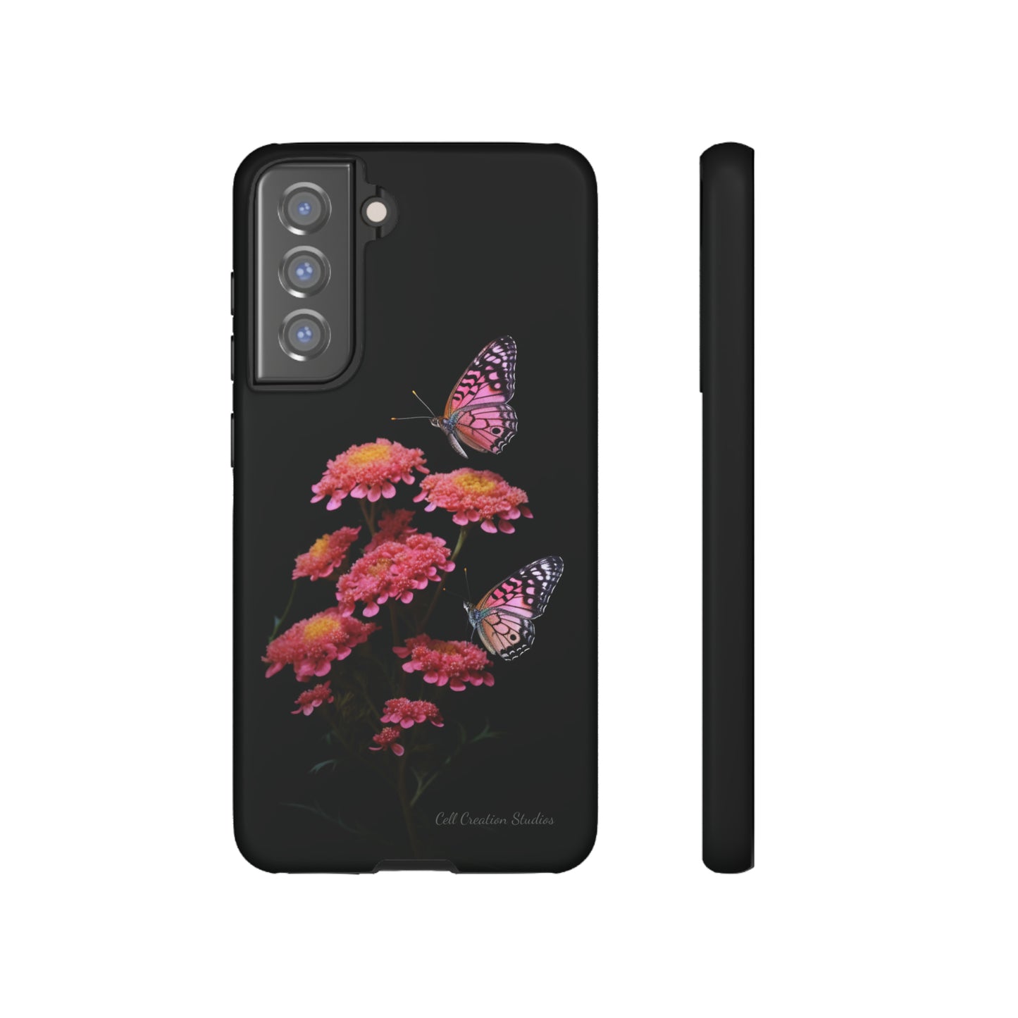 "Achillea Desert Eve Deep Rose & Butterfly" Phone Case -Tough Cases