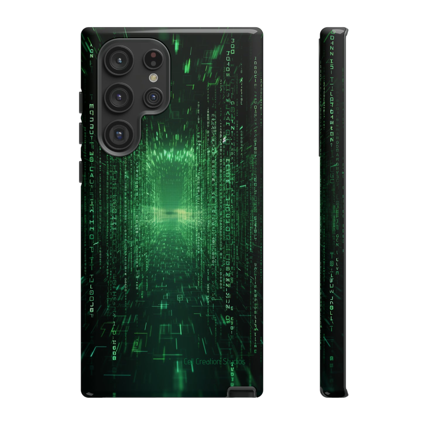 Introducing our "Digital Code Stream" Cell Phone Case – where style meets technology for your device's protection -Tough Cases