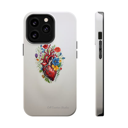 "Floral Heart Harmony" -MagSafe Tough iPhone Cases