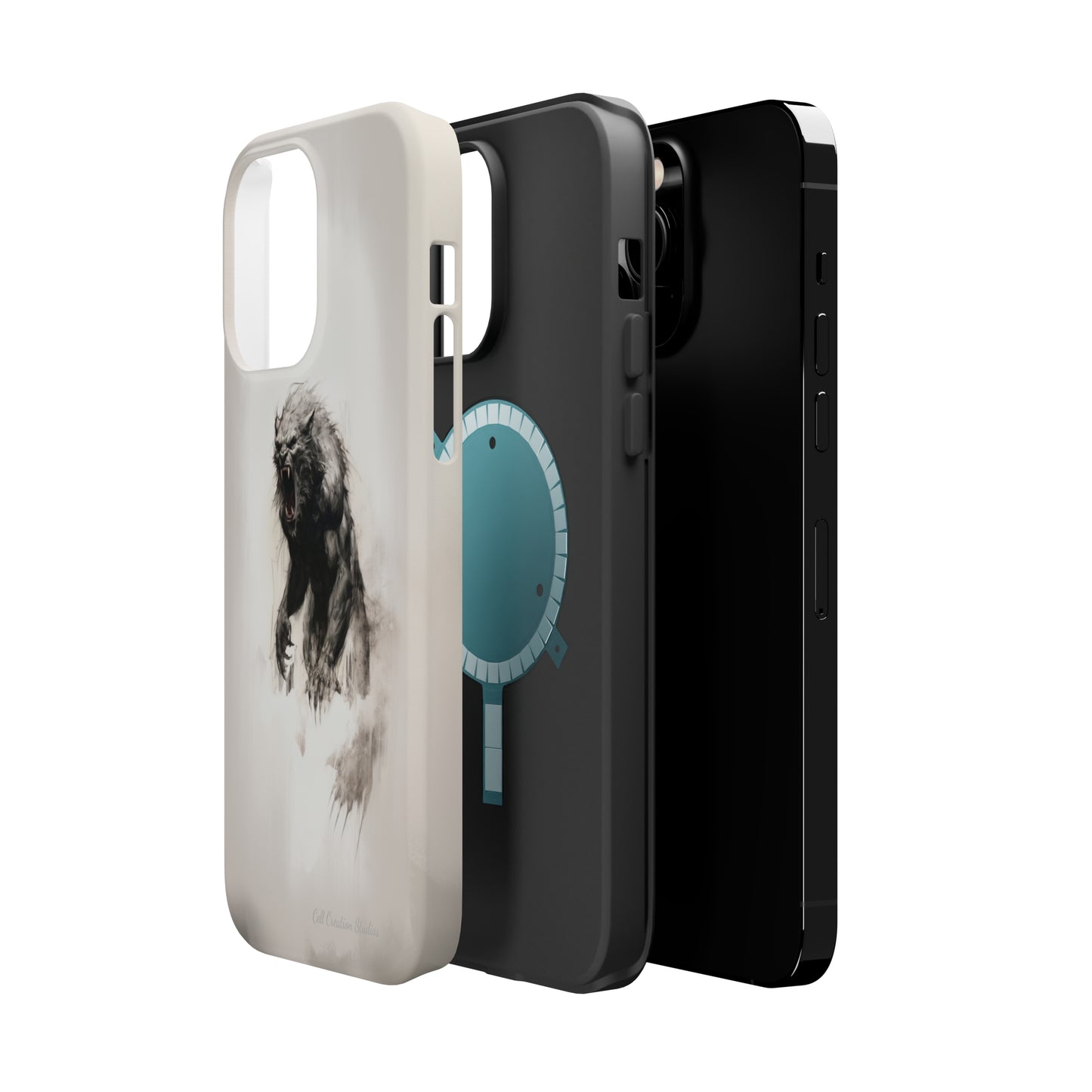 "Moonlit Shadow" Werewolf Sketch Cell Phone Case -MagSafe Tough Cases