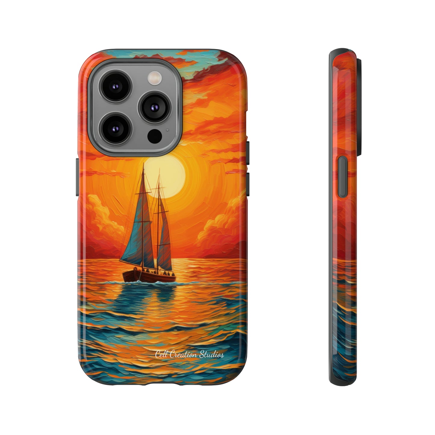 "Sailboat Sunset" - Tough iPhone Cases