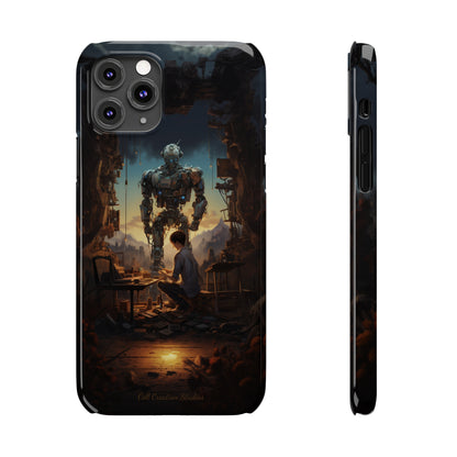 Introducing the "Mechanical Bond" Cell Phone Case – Witness a Captivating Moment of Giant Robot and Boy -Slim Phone Cases