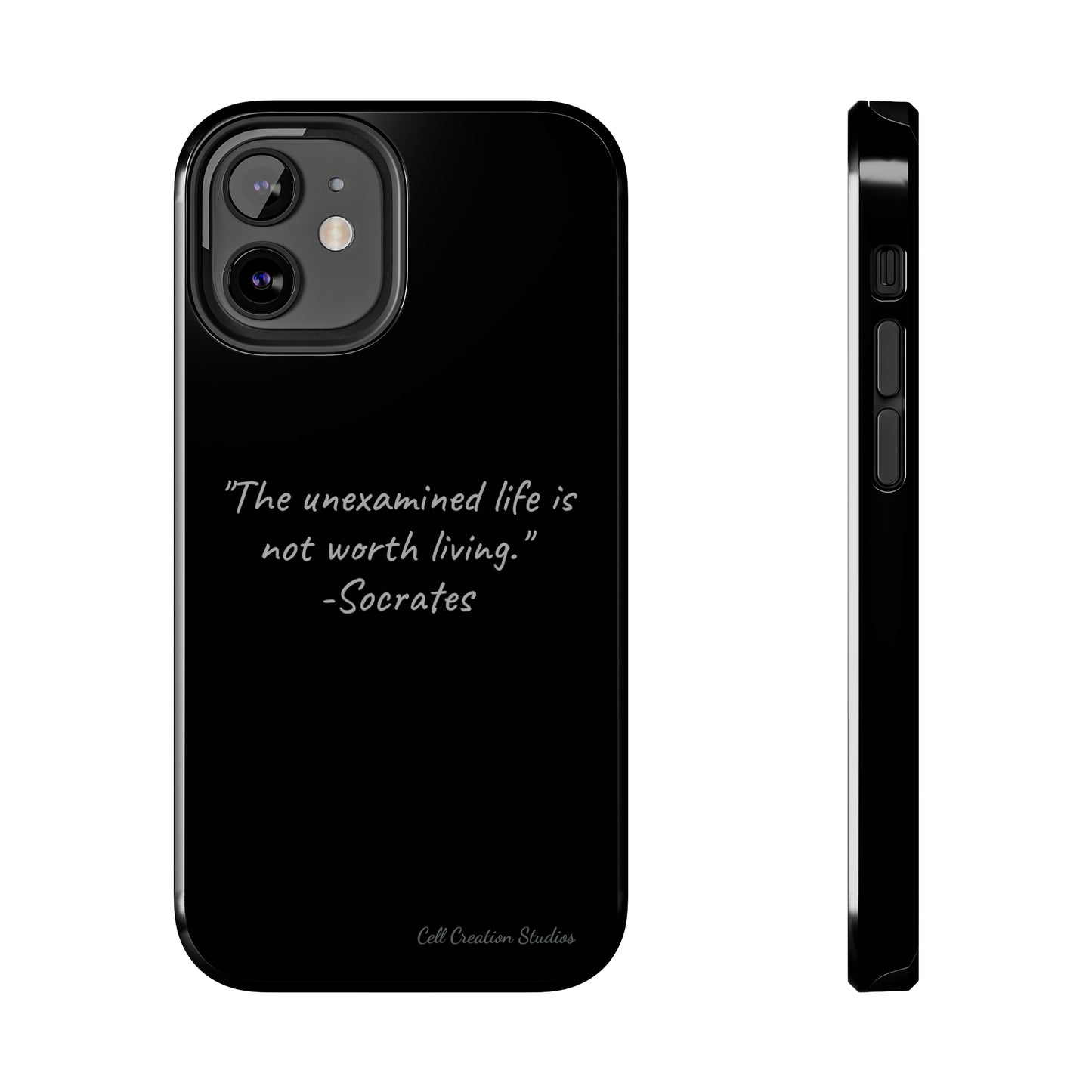 "Life's Examination" Socrates Quote Phone Case -Tough Phone Cases