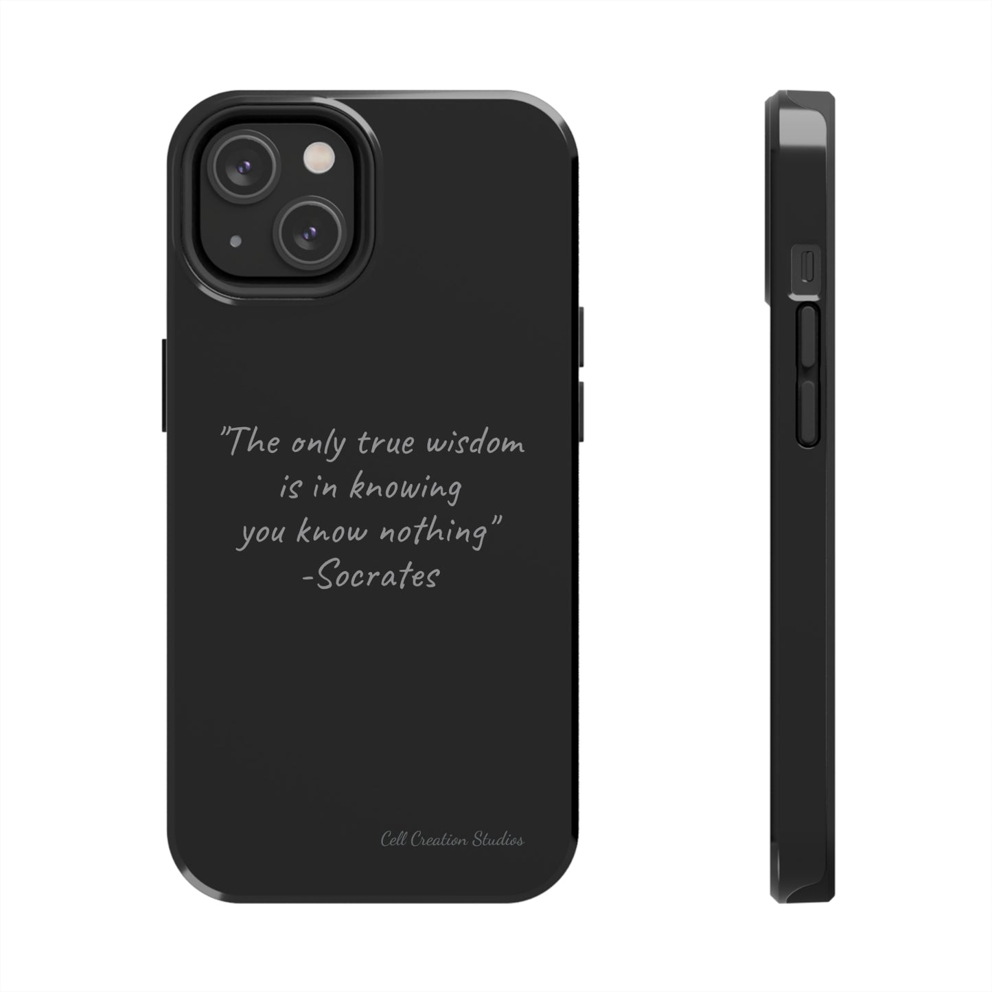 The "Socrates' Wisdom" Quote Phone Case -Tough Phone Cases