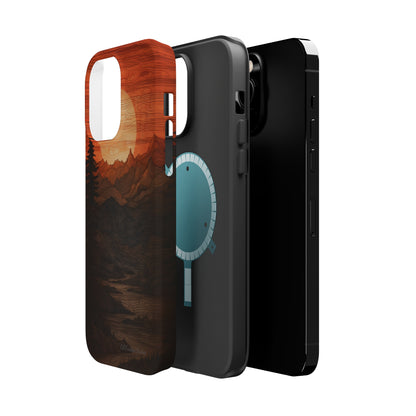 The "Sunset Mountains" Phone Case -MagSafe Tough Cases