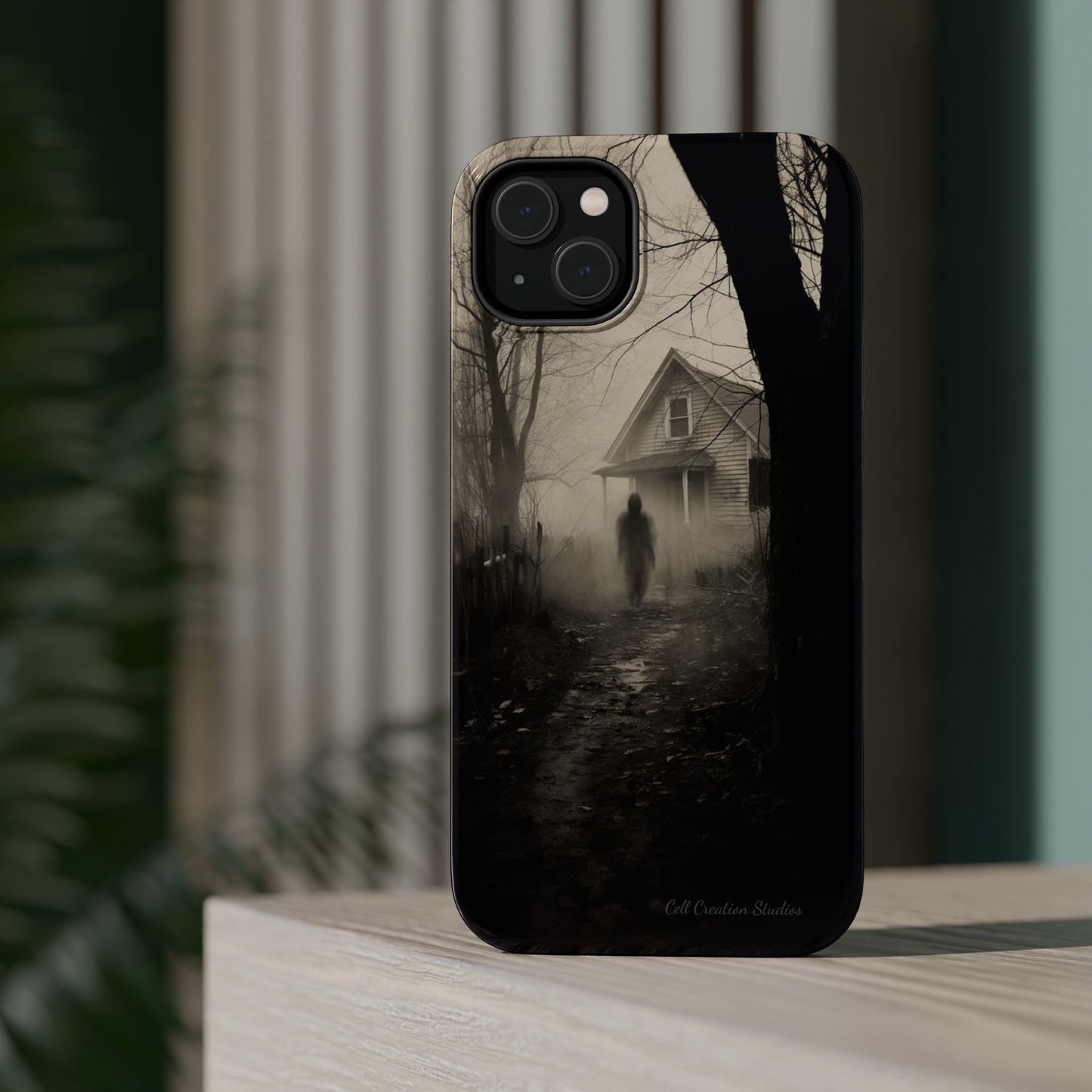 Introducing the "Ethereal Encounter" Cell Phone Case – Unveil the Mystery of the Ghostly Presence -MagSafe Tough Cases