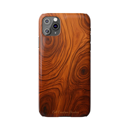 Introducing the "Natural Woodgrain" Cell Phone Case – Embrace Organic Beauty with Wood Pattern Design -Slim Phone Cases