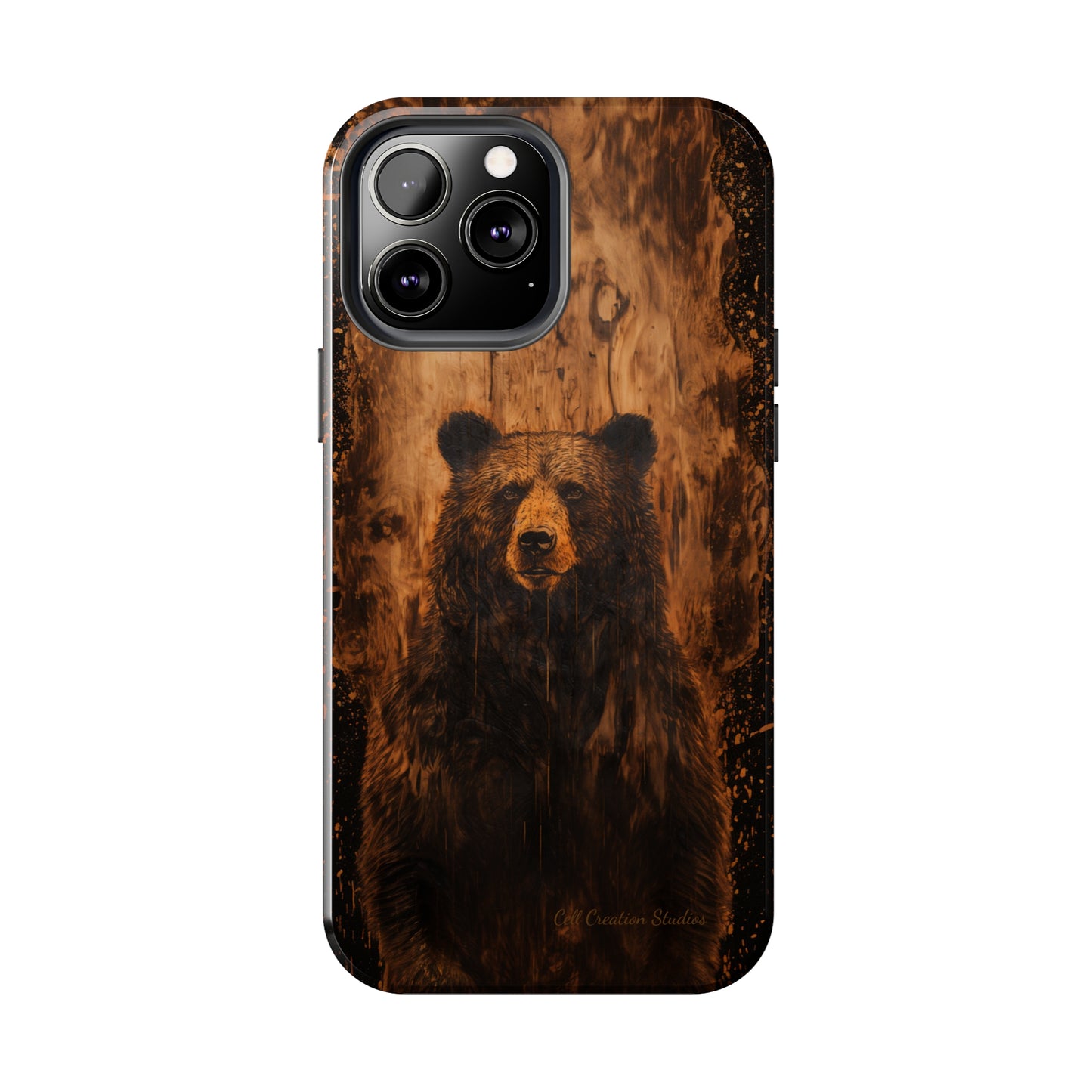 "Bear Wood Grain"-Tough Phone Cases