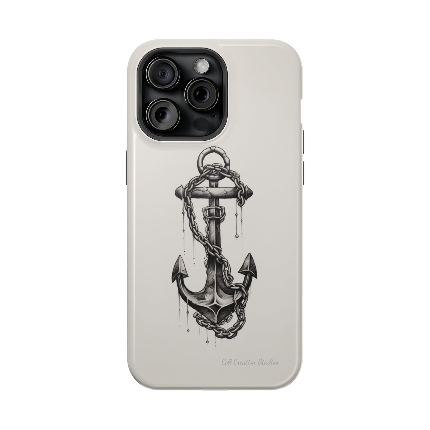 "Nautical Elegance Anchor" -MagSafe Tough iPhone Cases