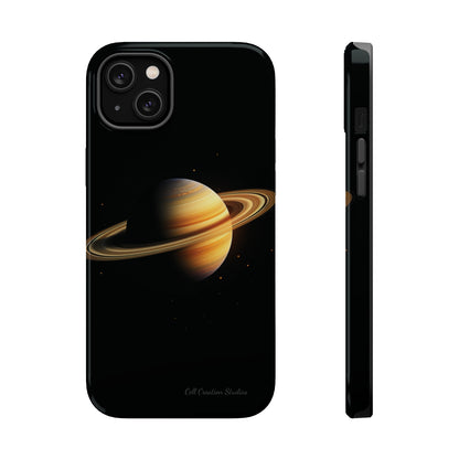 Introducing the "Saturn's Elegance" Cell Phone Case – A Cosmic Masterpiece -MagSafe Tough Cases