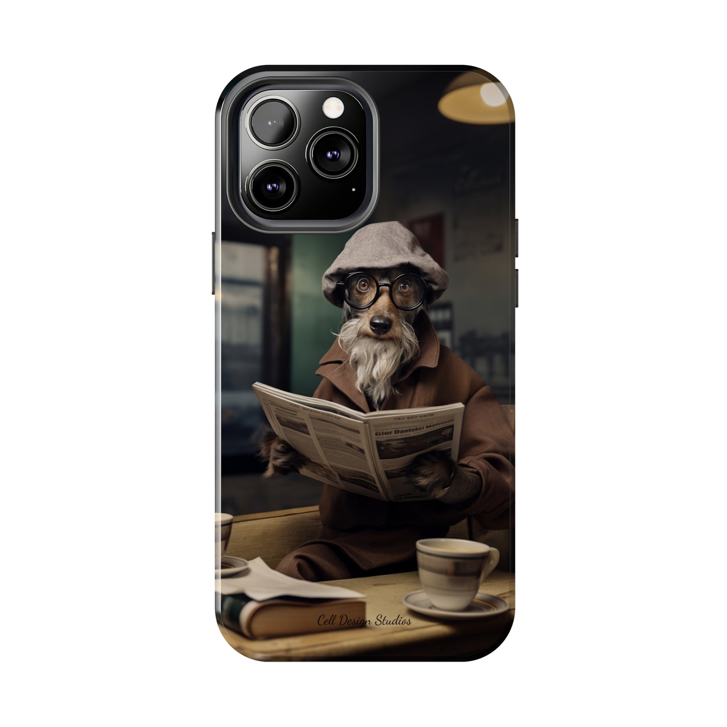 Introducing the "Canine Scholar" Cell Phone Case – Where Canine Meets Wisdom. -Tough Phone Cases