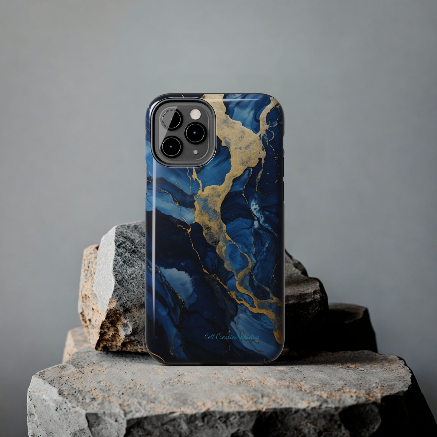 "Azure Elegance Marble" -Tough iPhone Cases