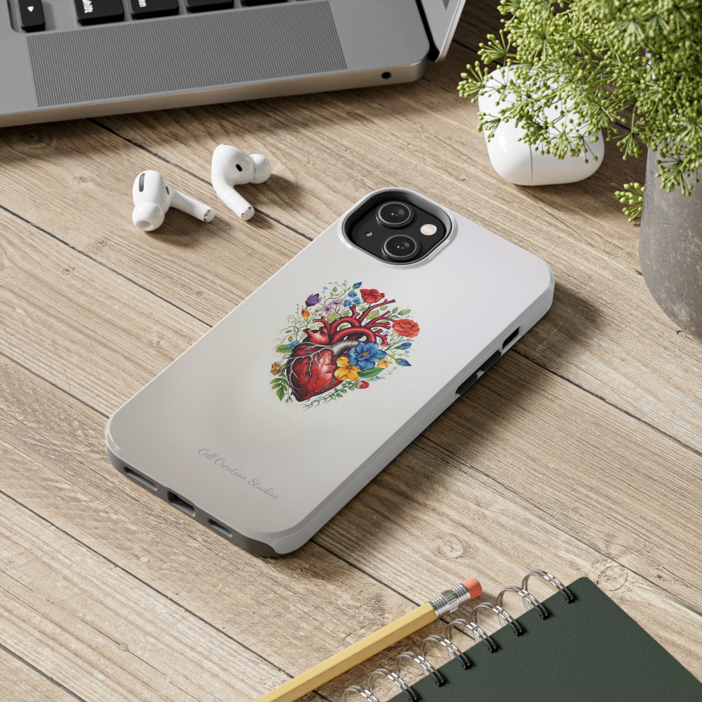 "Floral Heart Harmony" -Tough iPhone Cases