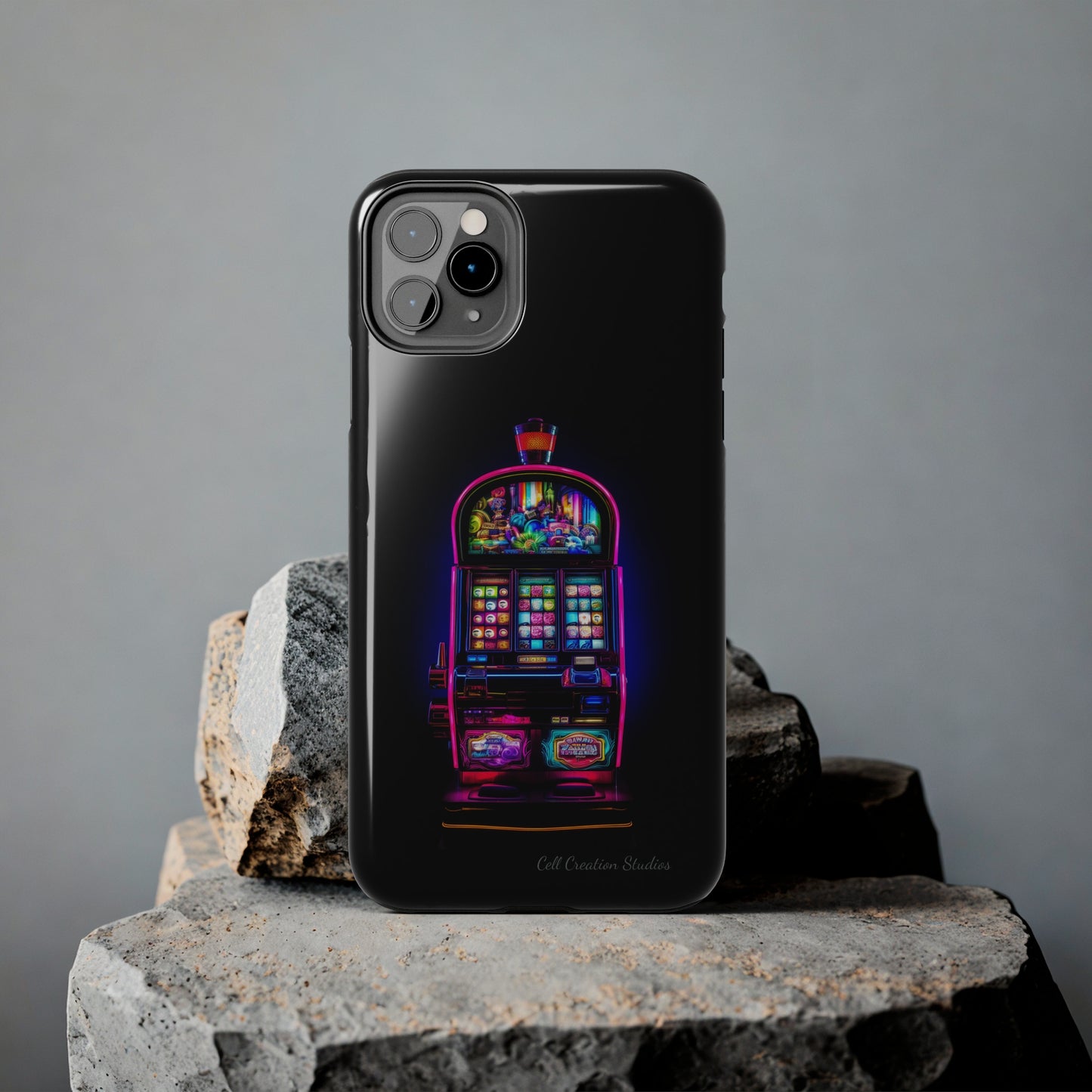 Introducing the "Vibrant Slot Frenzy" Cell Phone Case – Experience the Thrill of Colors and Luck -Tough Phone Cases