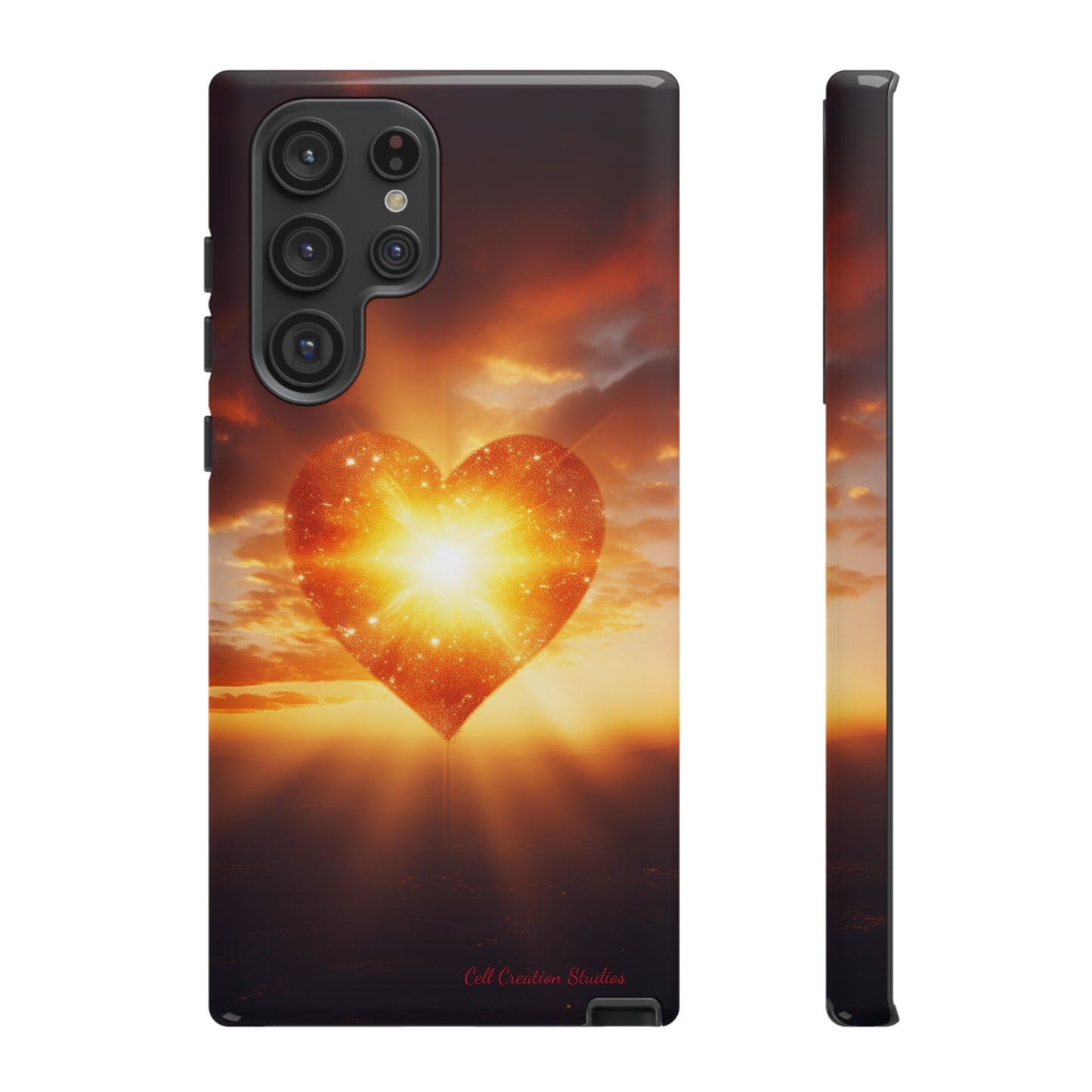 Introducing the "Sunlit Heart" Cell Phone Case – Embrace Love and Radiance -Tough Cases