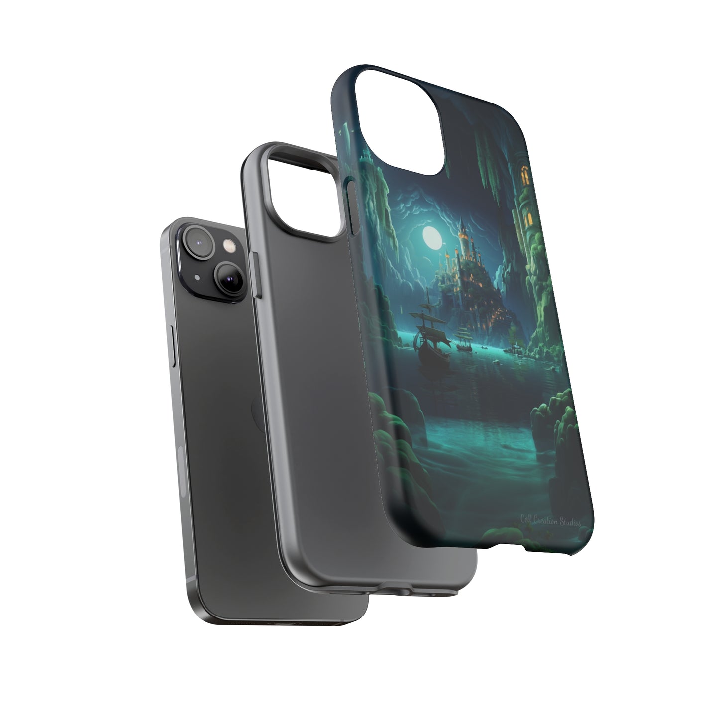 Introducing the "Moonlit Ancient City" Cell Phone Case – Explore Mysteries in the Glow of Moonlight -Tough Cases