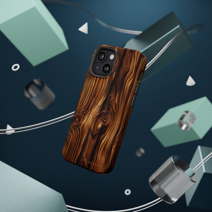 "Wood Grain Elegance" -MagSafe Tough iPhone Cases