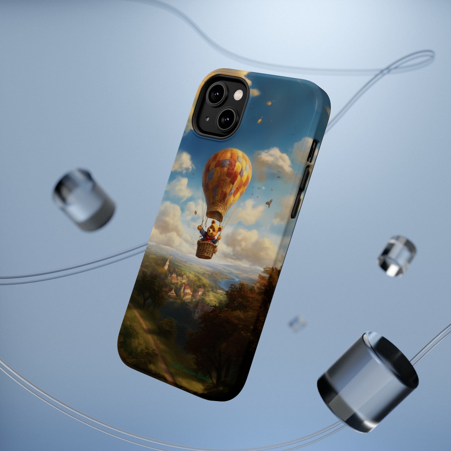 Introducing the "Winnie-The-Pooh's Balloon Adventure" Cell Phone Case – Soar to New Heights in Style -MagSafe Tough Cases