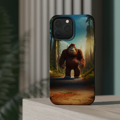 The "Trail Trekker" Bigfoot Cartoon Phone Case -MagSafe Tough Cases