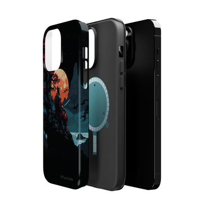 Introducing the "Moonlit Samurai Serenity" Cell Phone Case – Embrace Elegance and Strength -MagSafe Tough Cases