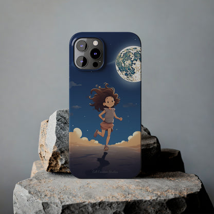 Introducing the "Moonlit Runner" Cell Phone Case – Embrace Adventure with a Captivating Moonlit Design -Slim Phone Cases