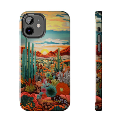 "Desert Bloom Embroidery" -Tough iPhone Cases