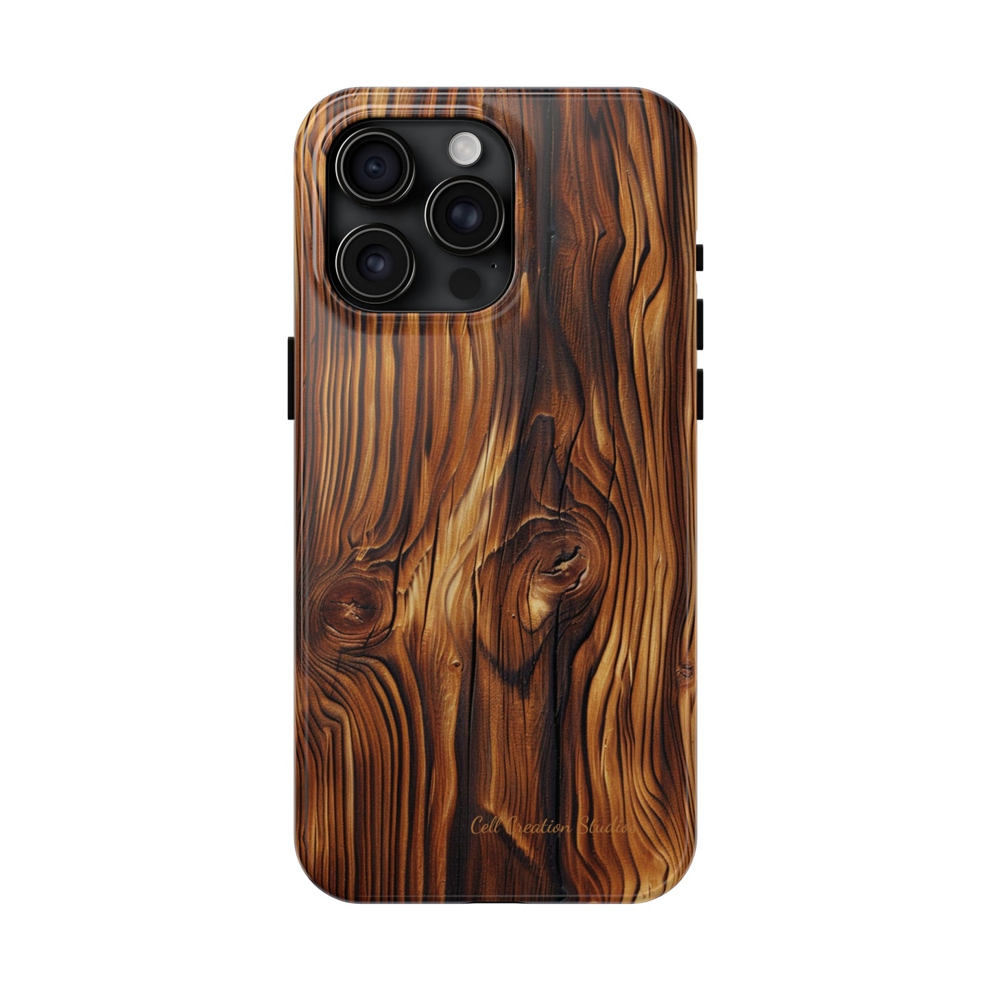 "Wood Grain Elegance" -Tough iPhone Cases