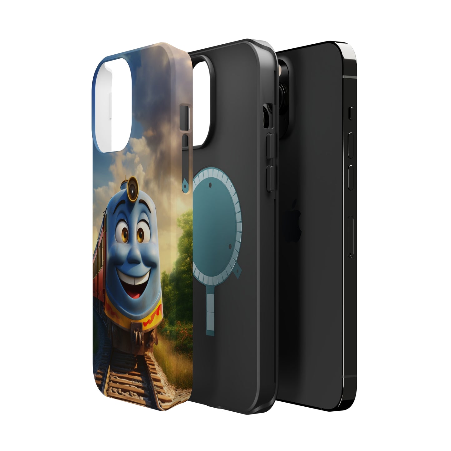 The "Smiling Blue Train" Phone Case -MagSafe Tough Cases