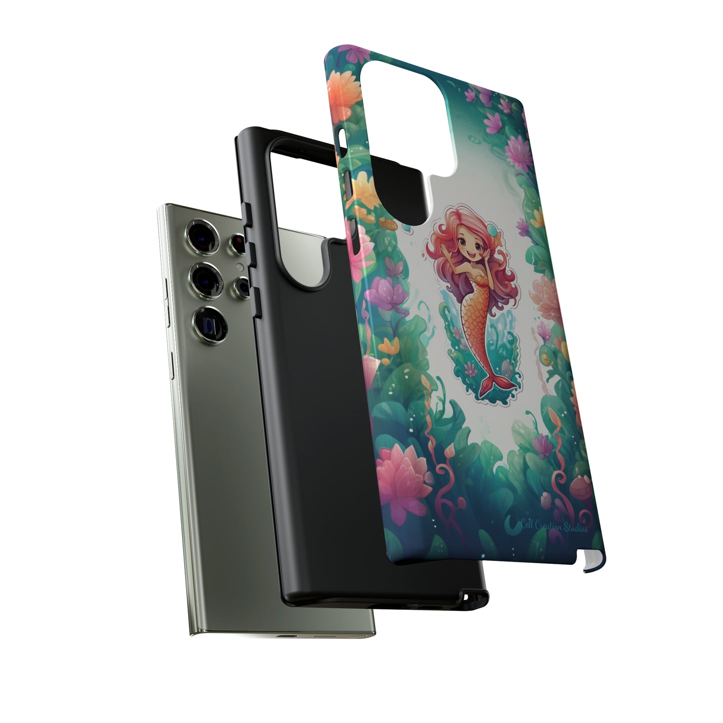 "Pink Seaflower Mermaid" -Tough Samsung Phone Cases