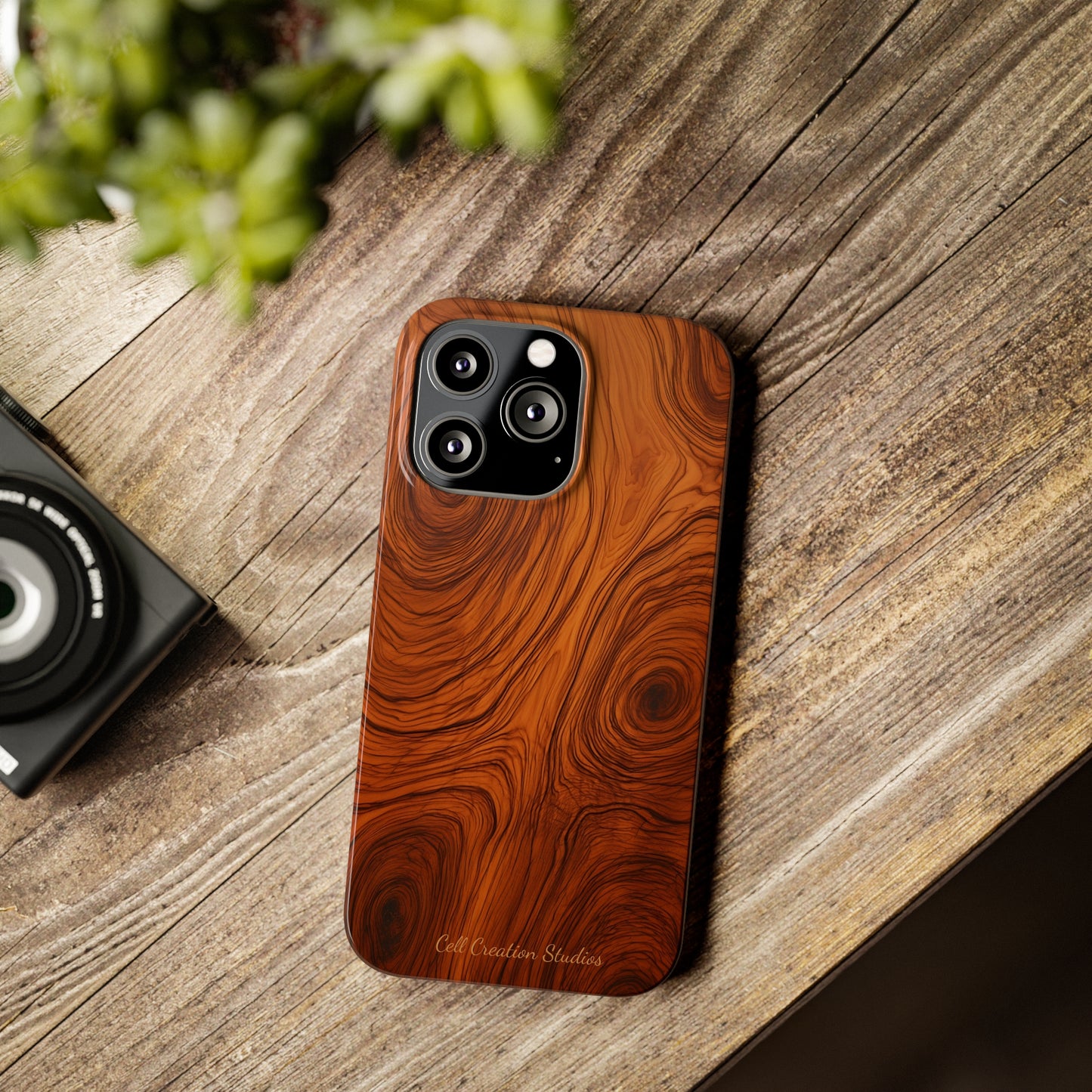 Introducing the "Natural Woodgrain" Cell Phone Case – Embrace Organic Beauty with Wood Pattern Design -Slim Phone Cases