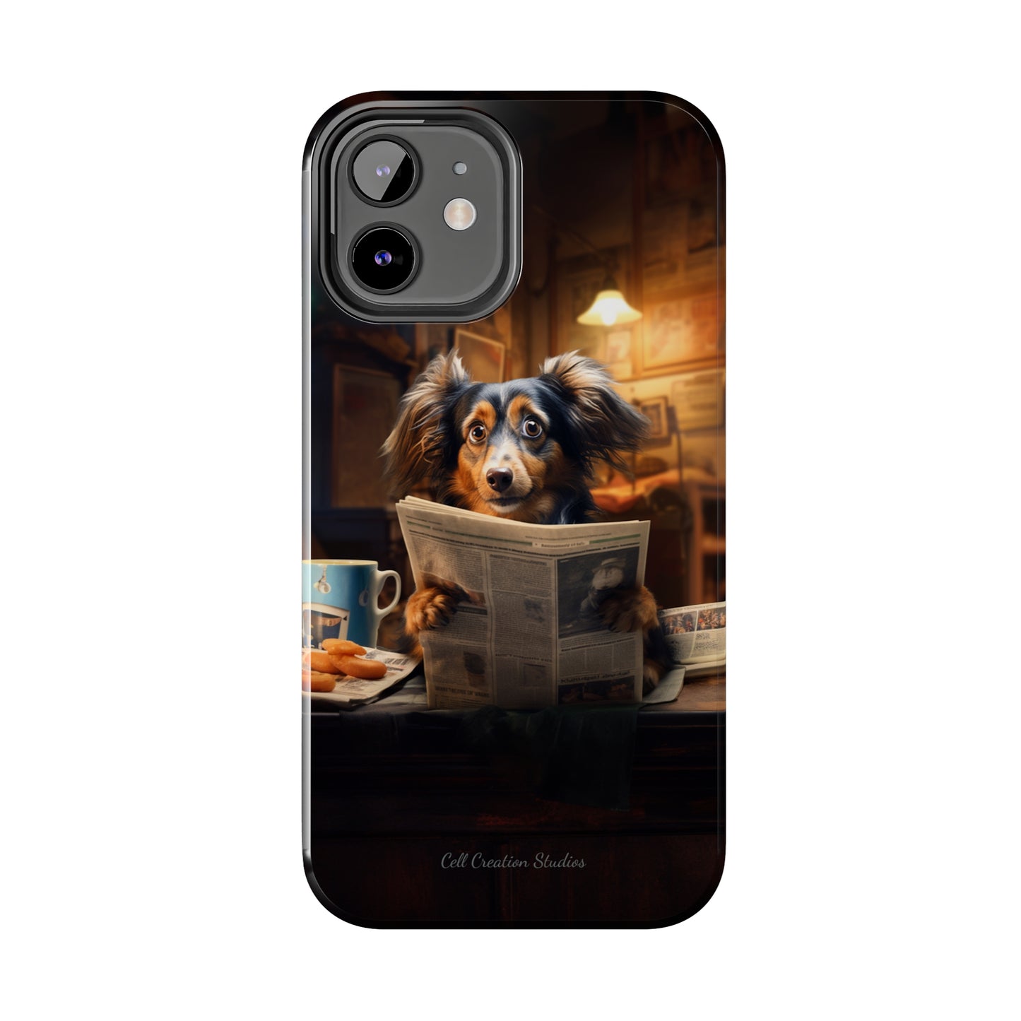 Introducing the "Pup's Perusal" Cell Phone Case – Unleash Heartwarming Humor -Tough Phone Cases