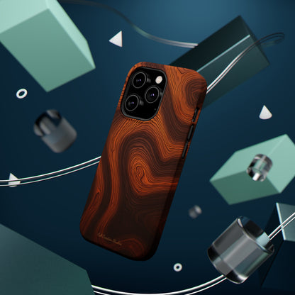 Introducing the "Natural Woodgrain" Cell Phone Case – Embrace Organic Beauty with Wood Pattern Design -MagSafe Tough Cases