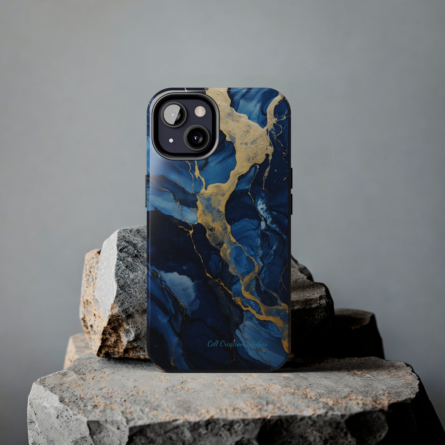 "Azure Elegance Marble" -Tough iPhone Cases