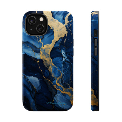 "Azure Elegance Marble" -MagSafe Tough iPhone Cases