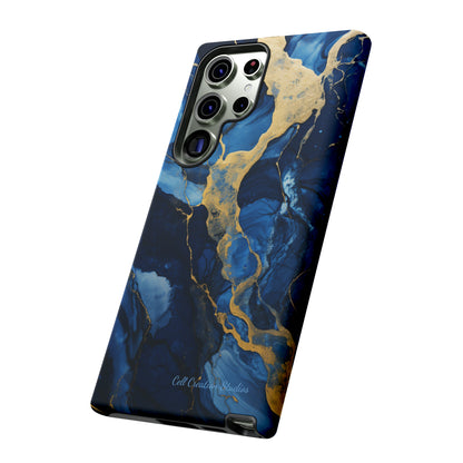 "Azure Elegance Marble" -Tough Samsung Cases