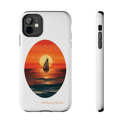 "Sailboat Sunset Serenity" -Tough iPhone Cases