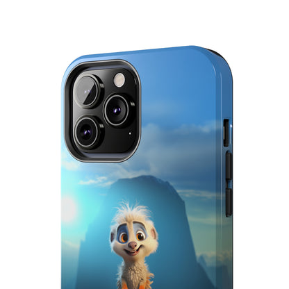 Introducing the "Mountain Explorer Buddy" Cell Phone Case – Embark on Adventures with an Animated Cute Animal -Tough Phone Cases