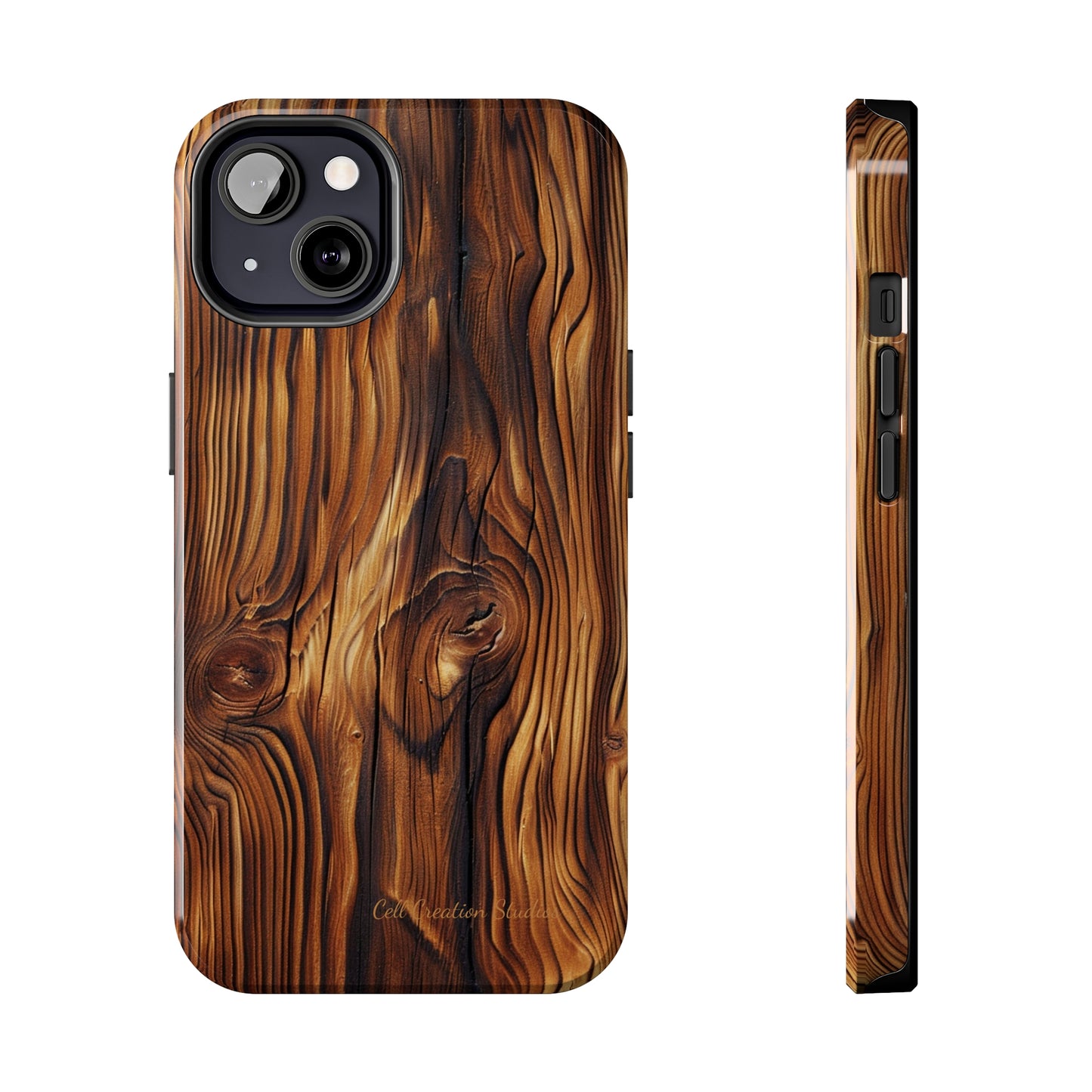 "Wood Grain Elegance" -Tough iPhone Cases