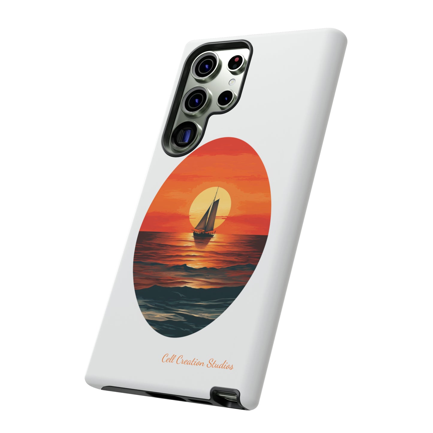 "Sailboat Sunset Serenity" -Tough Samsung Cases