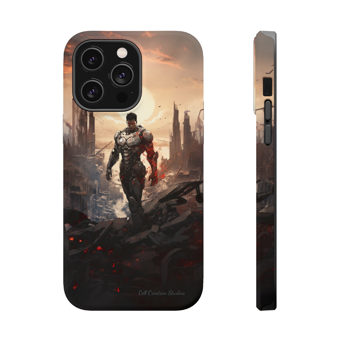 Introducing the "Cyber Guardian" Cell Phone Case – Embrace Futuristic Heroism -MagSafe Tough Cases