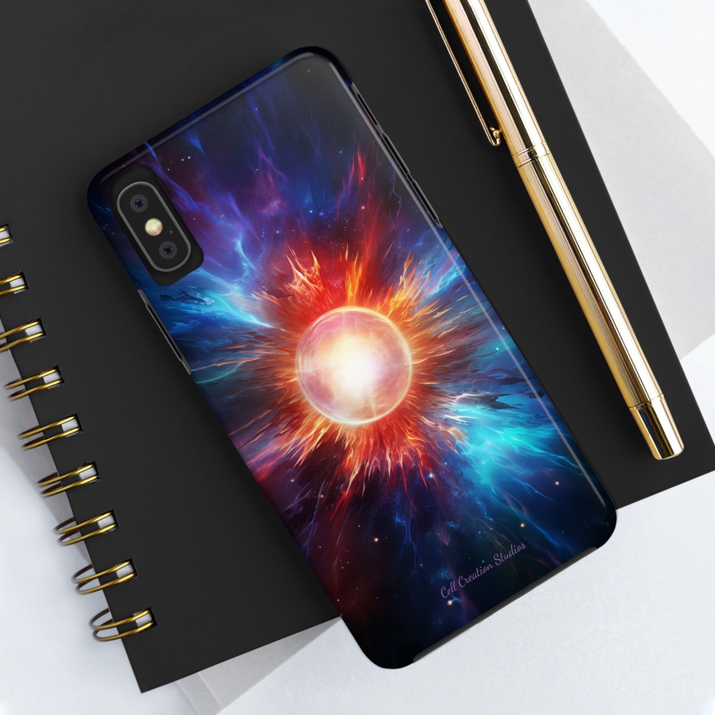 Introducing the "Stellar Cataclysm" Cell Phone Case – Capture the Cosmic Drama of a Neutron Star Explosion! -Tough Phone Cases