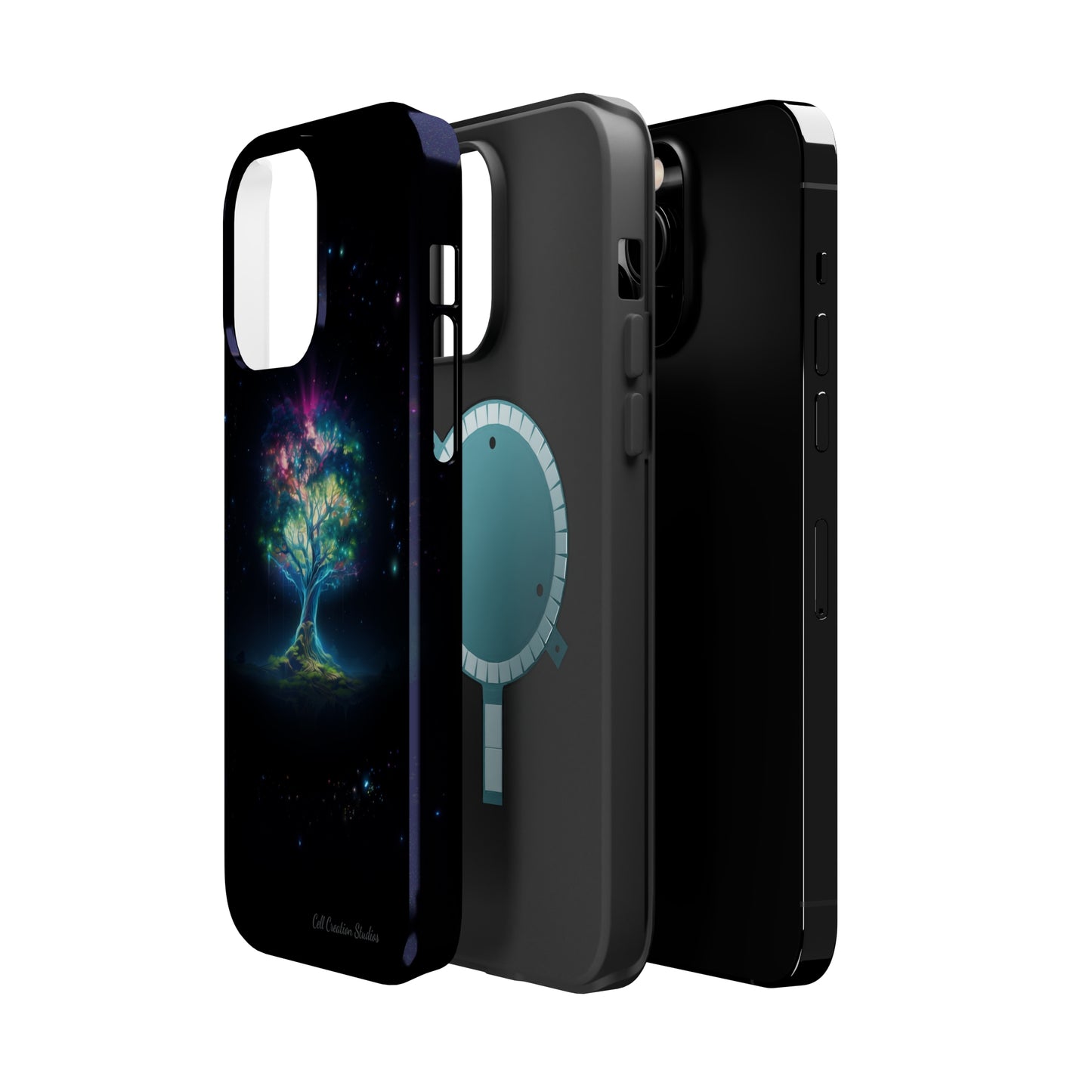 Introducing the "Holographic Tree of Life" Cell Phone Case – A Visionary Blend of Art and Technology -MagSafe Tough Cases