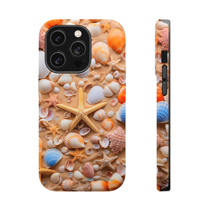 "Seaside Serenity Phone Case: Starfish and Seashells" -MagSafe Tough Cases