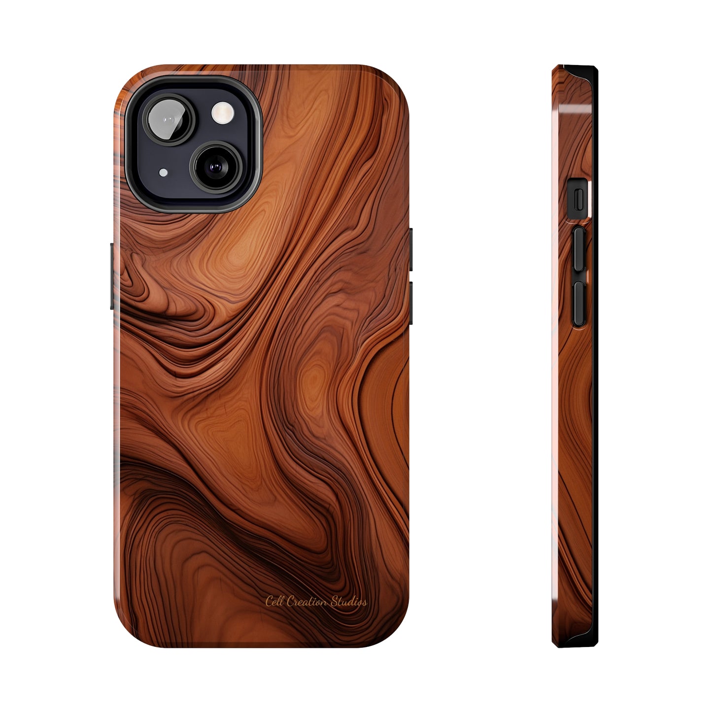 The "Natural Elegance" Wood Pattern Phone Case -Tough Phone Cases