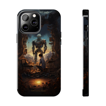 Introducing the "Mechanical Bond" Cell Phone Case – Witness a Captivating Moment of Giant Robot and Boy -Tough Phone Cases