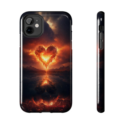 Introducing the "Flaming Heart" Cell Phone Case – Ignite Your Passion! -Tough Phone Cases