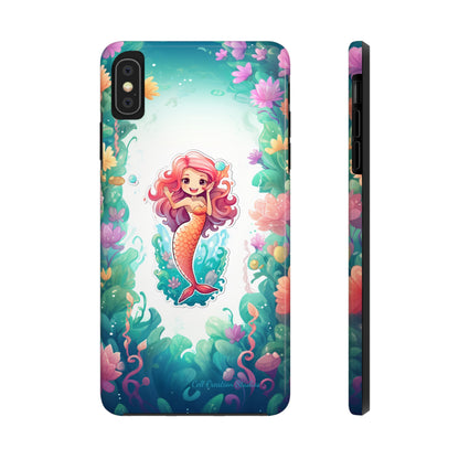 "Pink Seaflower Mermaid" -Tough iPhone Cases