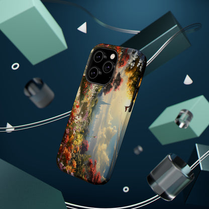 Introducing the "Floral Haven" Cell Phone Case – Where Nature and Urban Marvels Converge! -MagSafe Tough Cases