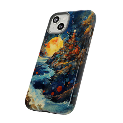 "Moonlit Coastal Vista" -Tough iPhone Cases