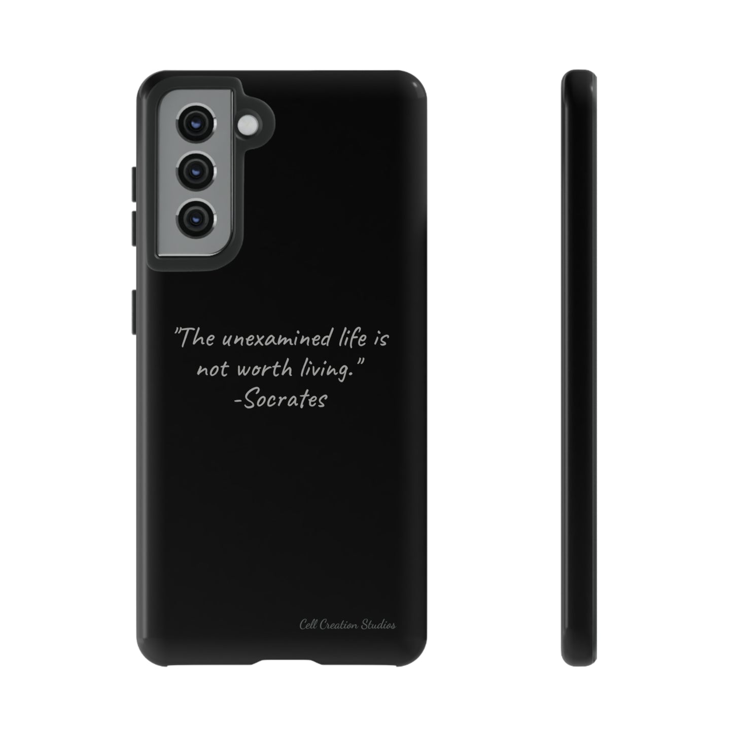 "Life's Examination" Socrates Quote Phone Case -Tough Cases